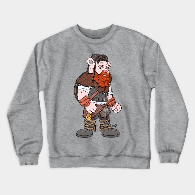 Viking Bear Crewneck Sweatshirt by carmen_santaferrara_art 